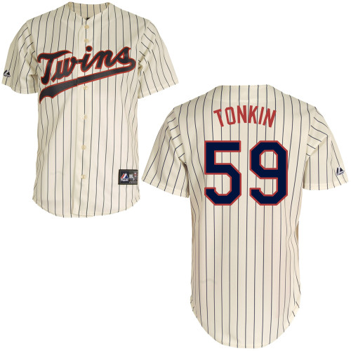 Michael Tonkin #59 mlb Jersey-Minnesota Twins Women's Authentic Alternate 3 White Baseball Jersey